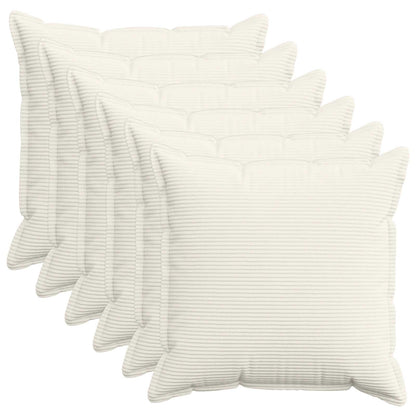 Federa 6 pz HOUTEN Crema 60 x 60 cm corduroy