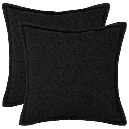 Federa 2 pcs HOUTEN Nero 60 x 60 cm Bouclé | homemem39