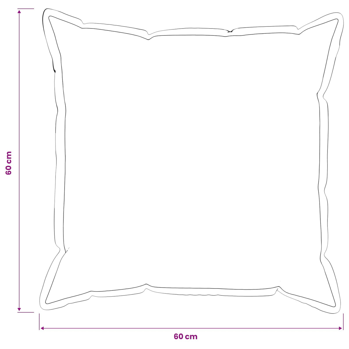 Federa 2 pcs HOUTEN Nero 60 x 60 cm Bouclé | homemem39