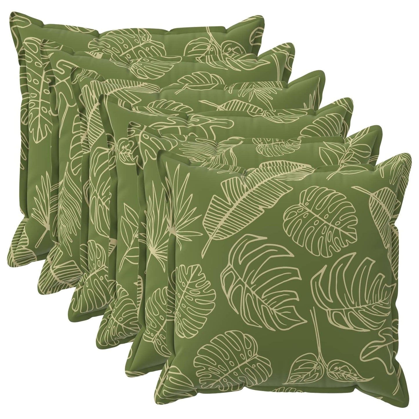 Federa 6 pz HOUTEN Design a foglia 60 x 60 cm Poliestere