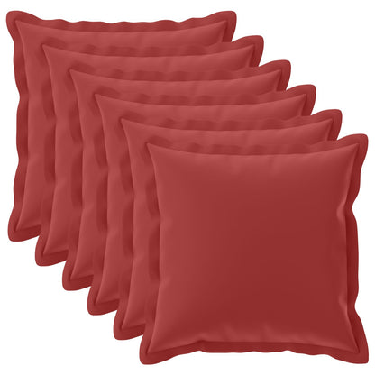 Federa 6 pz HOUTEN Rosso Vino 60 x 60 cm Poliestere