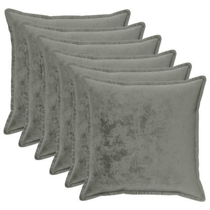Federa 6 pz HOUTEN Grigio Scuro 60 x 60 cm Flanella