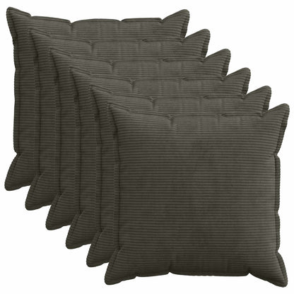 Federa 6 pz HOUTEN Antracite 65 x 65 cm corduroy | homemem39