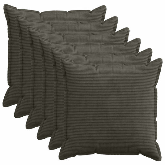 Federa 6 pz HOUTEN Antracite 65 x 65 cm corduroy | homemem39