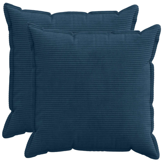 Federa 2 pz HOUTEN Blu navy 65 x 65 cm corduroy | homemem39