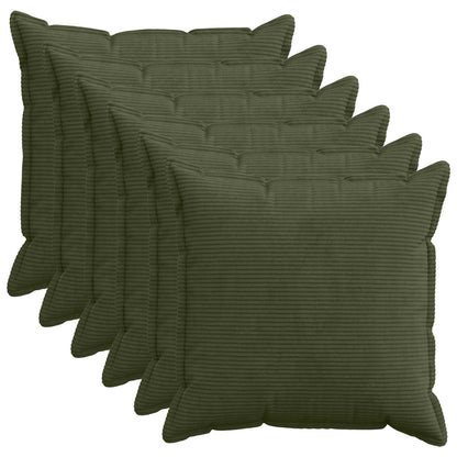 Federa 6 pz HOUTEN Verde 65 x 65 cm corduroy | homemem39