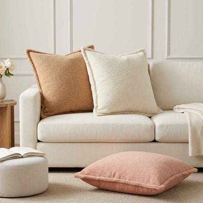 Federa 6 pz HOUTEN Crema 65 x 65 cm Bouclé