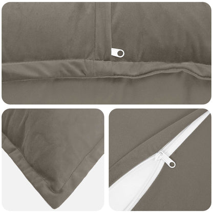 Federa 2 pcs HOUTEN Grigio Chiaro 70 x 70 cm Velluto