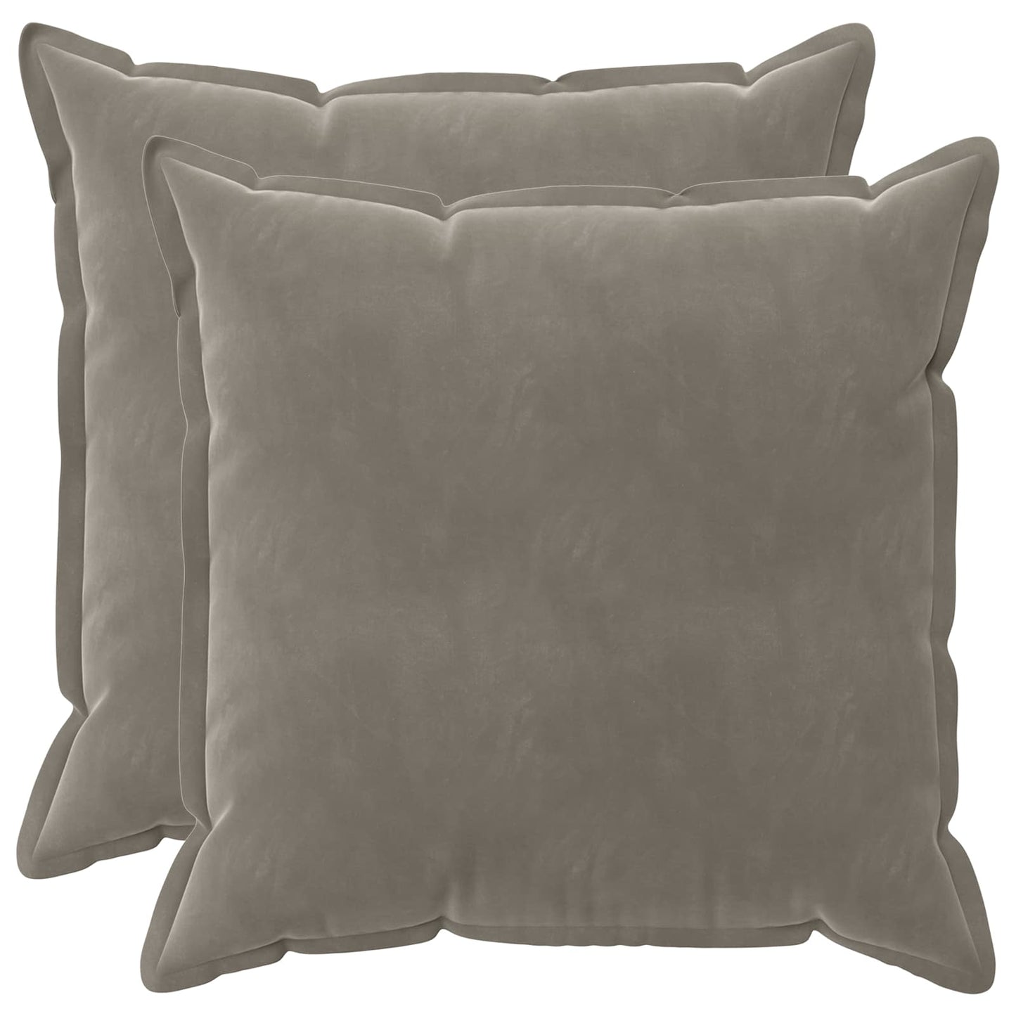 Federa 2 pcs HOUTEN Grigio Chiaro 70 x 70 cm Velluto