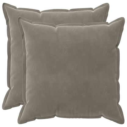 Federa 2 pcs HOUTEN Grigio Chiaro 70 x 70 cm Velluto