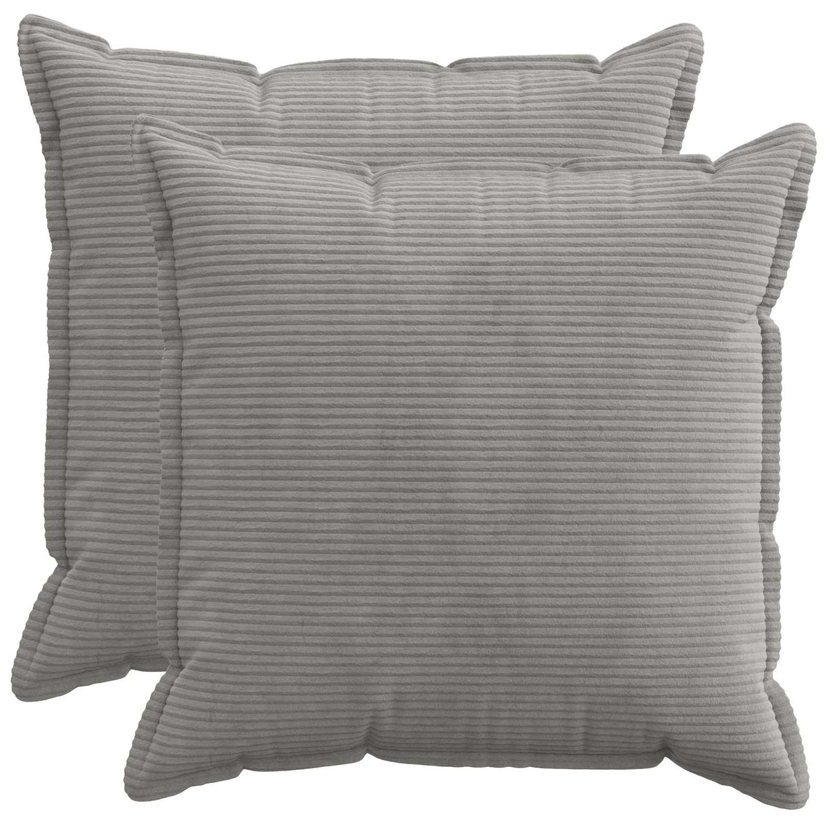 Federa 2 pz HOUTEN Grigio Chiaro 70 x 70 cm corduroy | homemem39