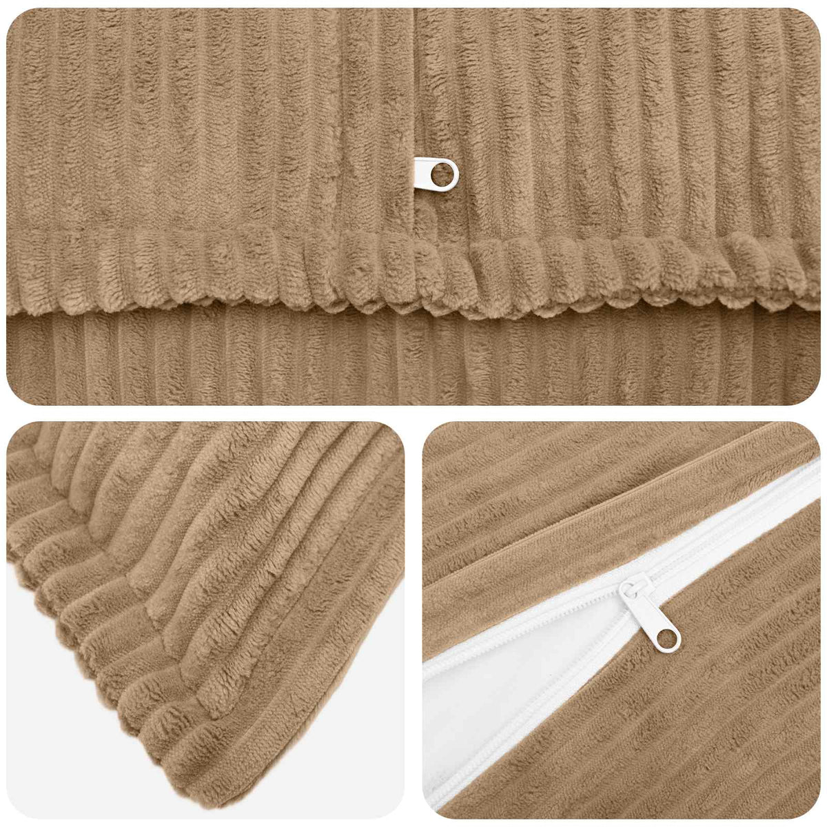 Federa 6 pz HOUTEN Marrone 70 x 70 cm corduroy