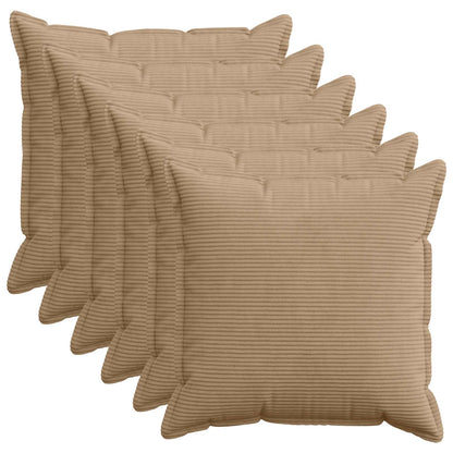 Federa 6 pz HOUTEN Marrone 70 x 70 cm corduroy