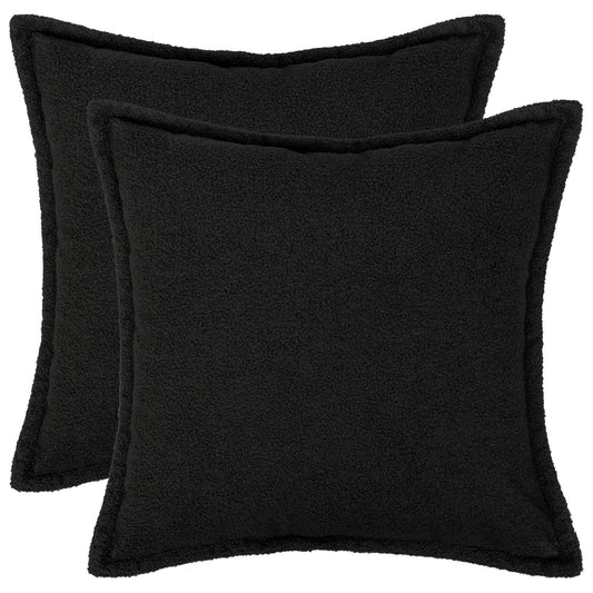 Federa 2 pcs HOUTEN Nero 70 x 70 cm Bouclé | homemem39