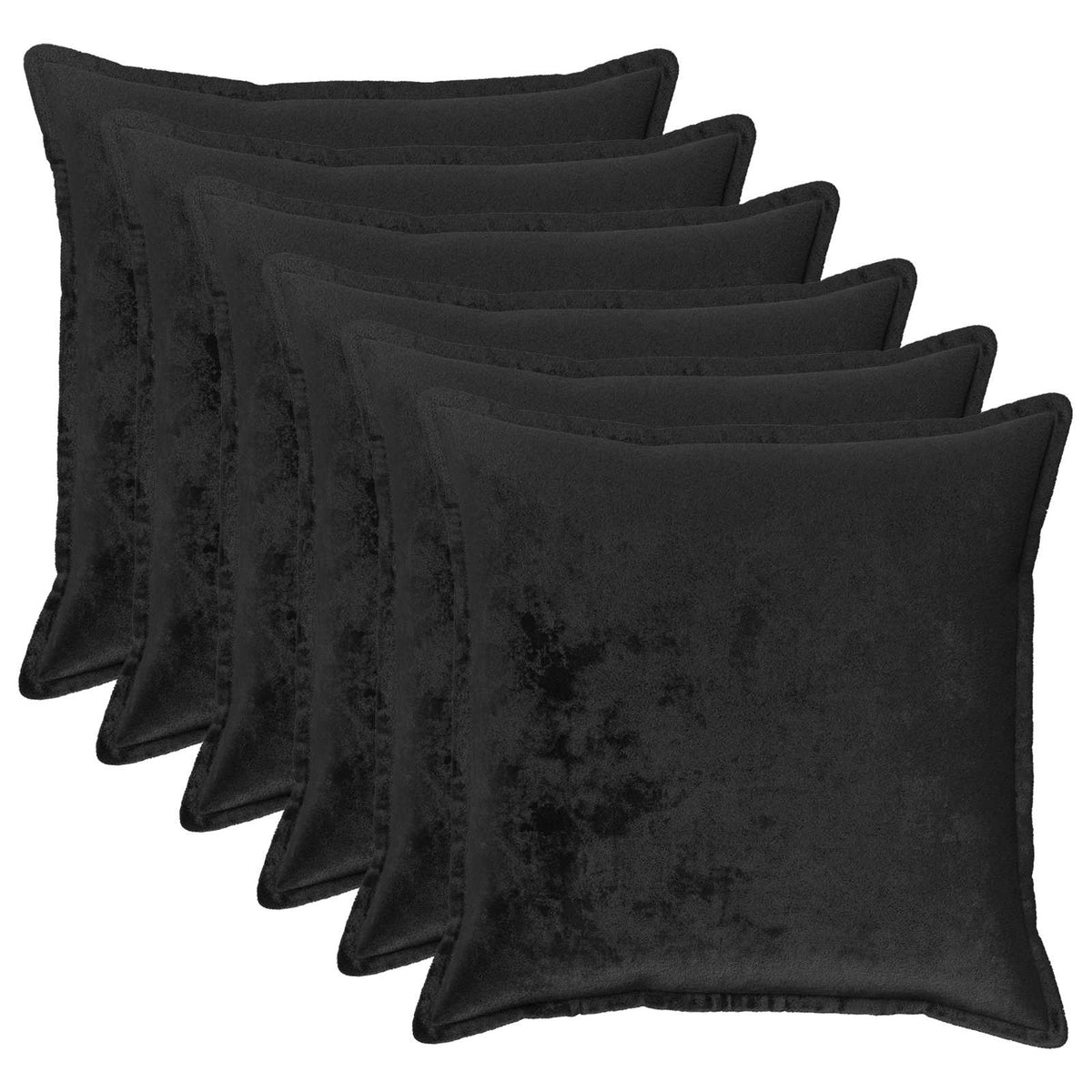 Federa 6 pcs HOUTEN Nero 70 x 70 cm Flanella | homemem39