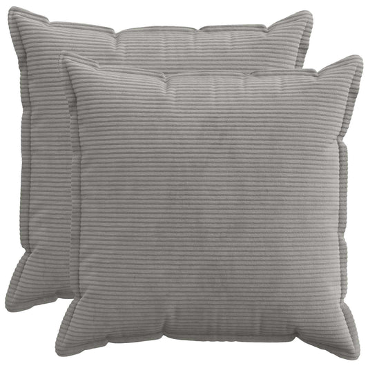 Federa 2 pz HOUTEN Grigio Chiaro 80 x 80 cm corduroy | homemem39