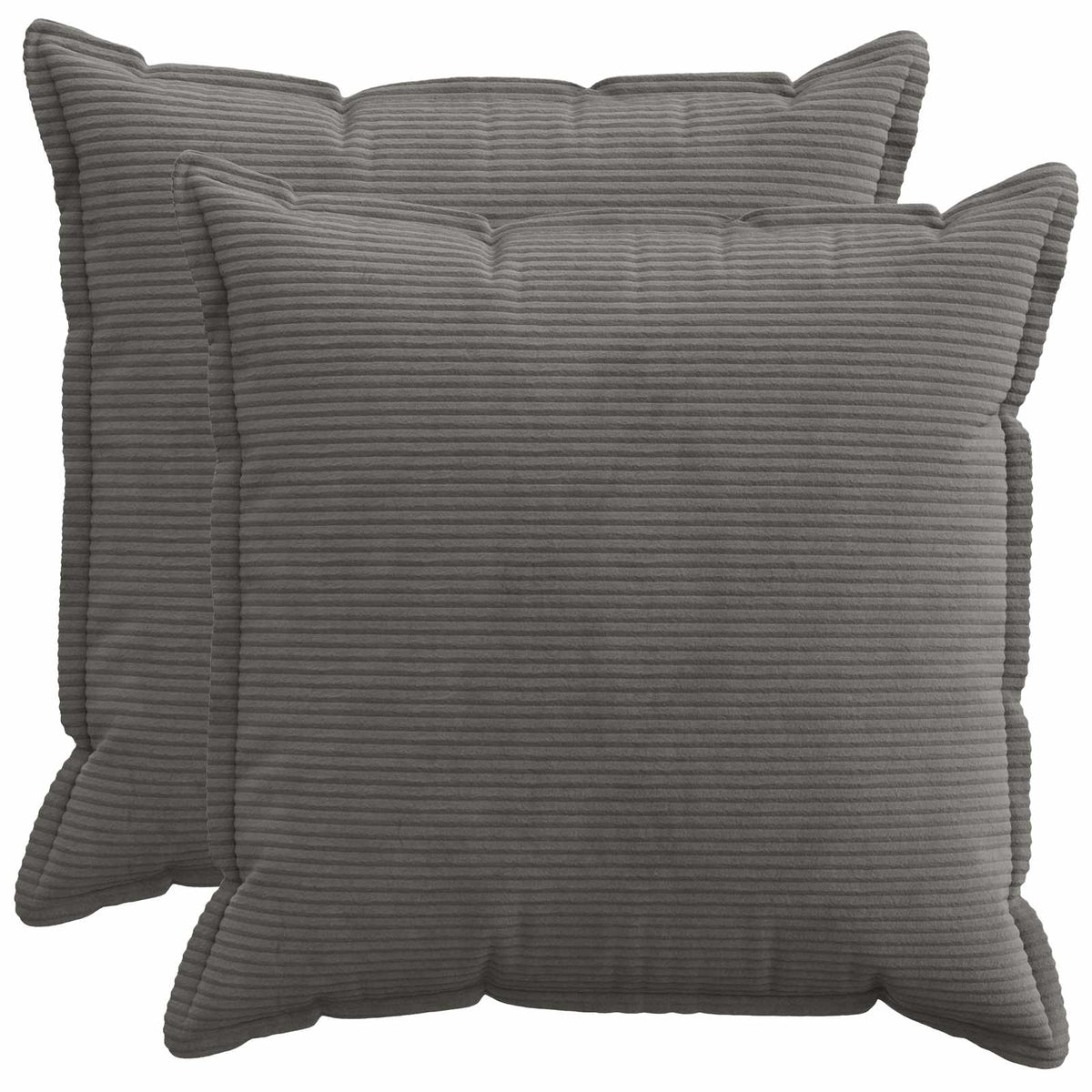 Federa 2 pz HOUTEN Grigio Scuro 80 x 80 cm corduroy | homemem39