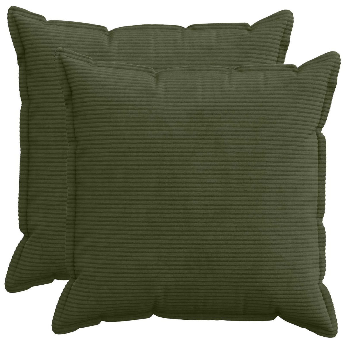 Federa 2 pz HOUTEN Verde 80 x 80 cm corduroy