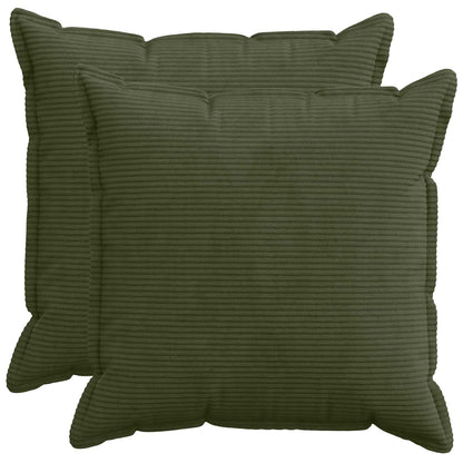 Federa 2 pz HOUTEN Verde 80 x 80 cm corduroy