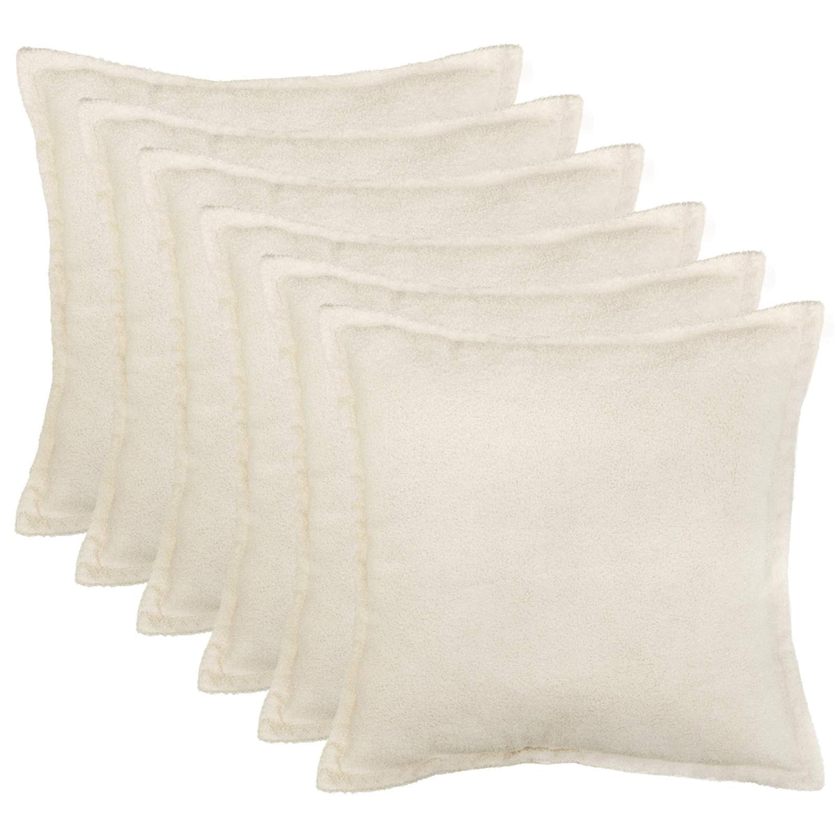 Federa 6 pcs HOUTEN Crema 80 x 80 cm Bouclé | homemem39