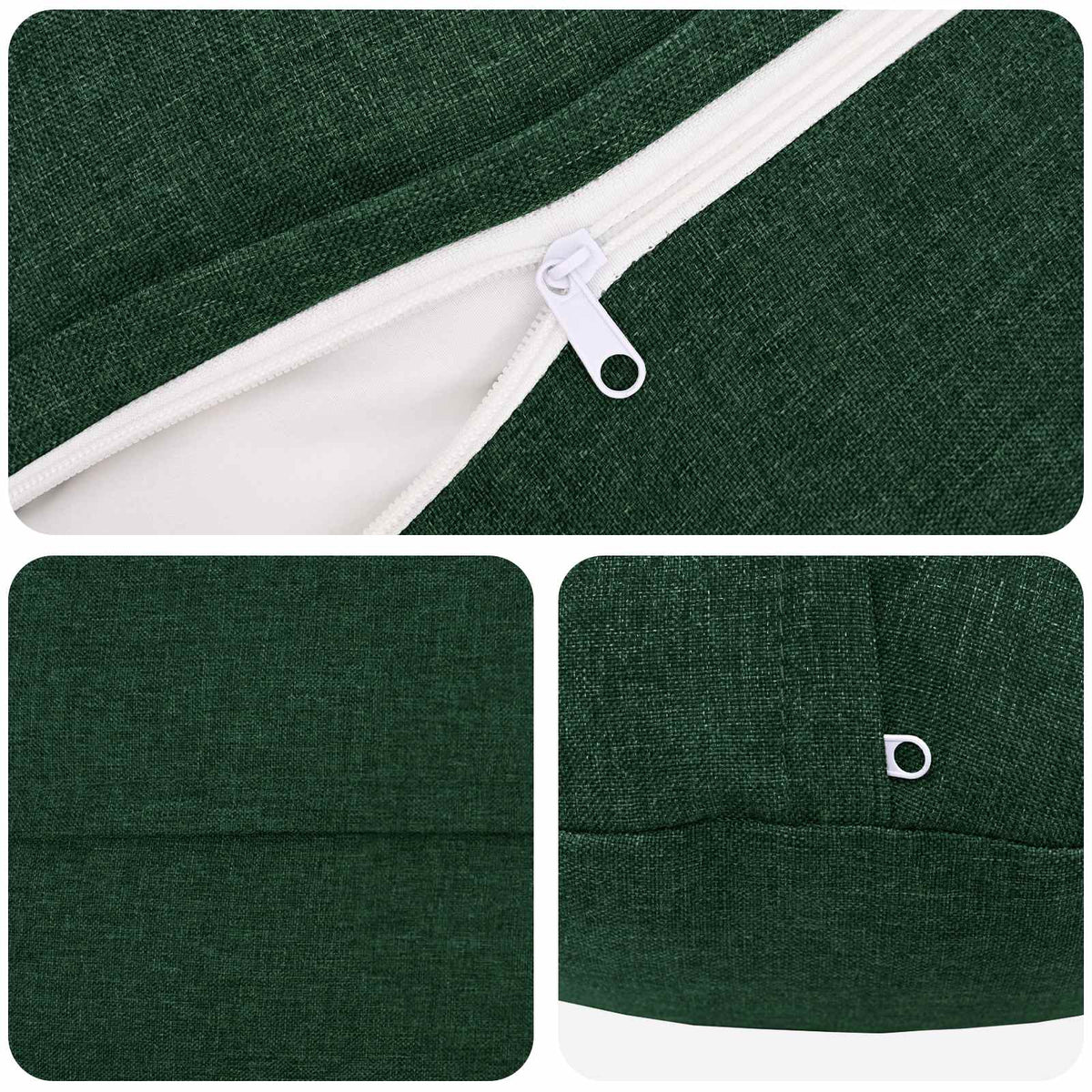 Federa 2 pz HEERLEN Verde Scuro Ø 30 cm Tessuto | homemem39