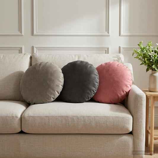 Cuscino con cuscino HEERLEN 2 pz Grigio Chiaro Velluto