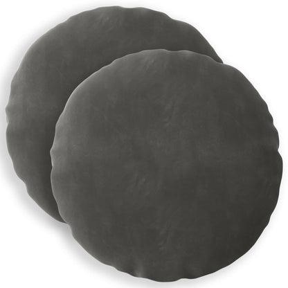 Federa 2 pcs HEERLEN Grigio Scuro Ø 30 cm Velluto