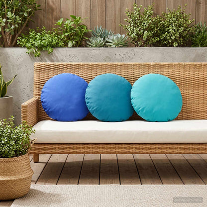 Federa 6 pcs HEERLEN Azzurro Ø 30 cm Poliestere