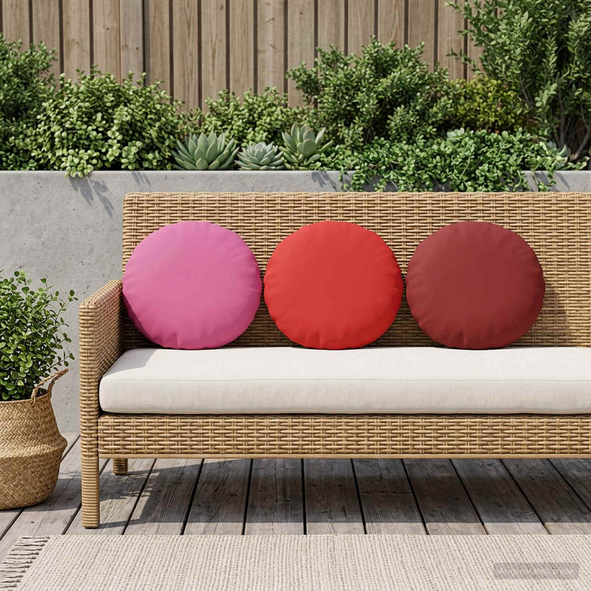 Federa 2 pcs HEERLEN Rosso Ø 30 cm Poliestere