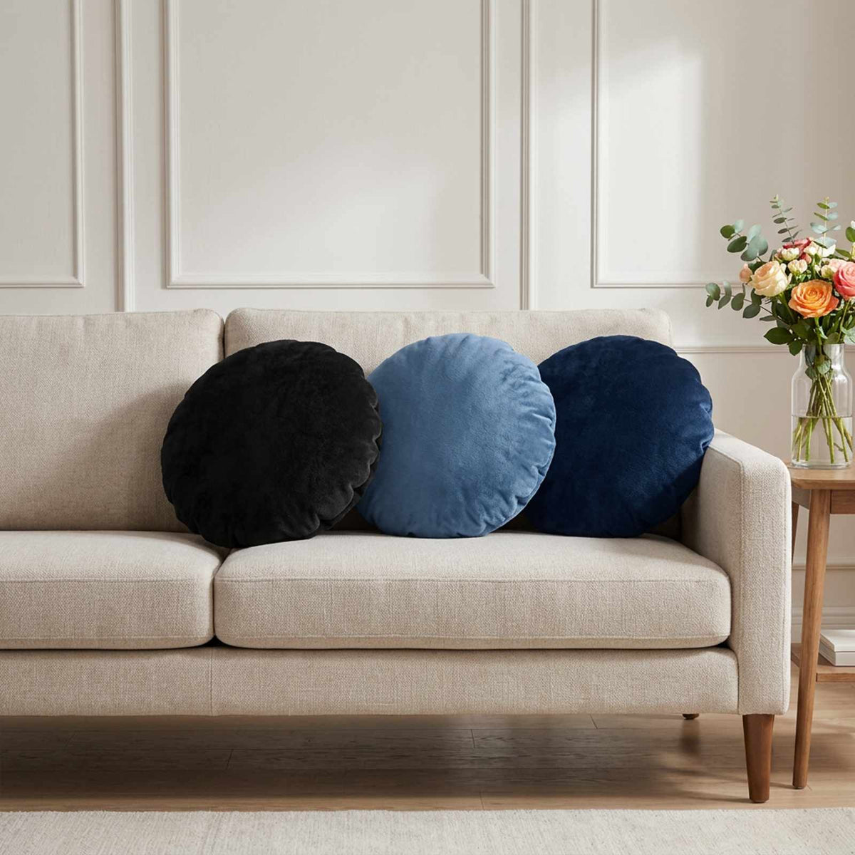 Federa 6 pz HEERLEN Blu navy Diam. 40 cm Flanella | homemem39