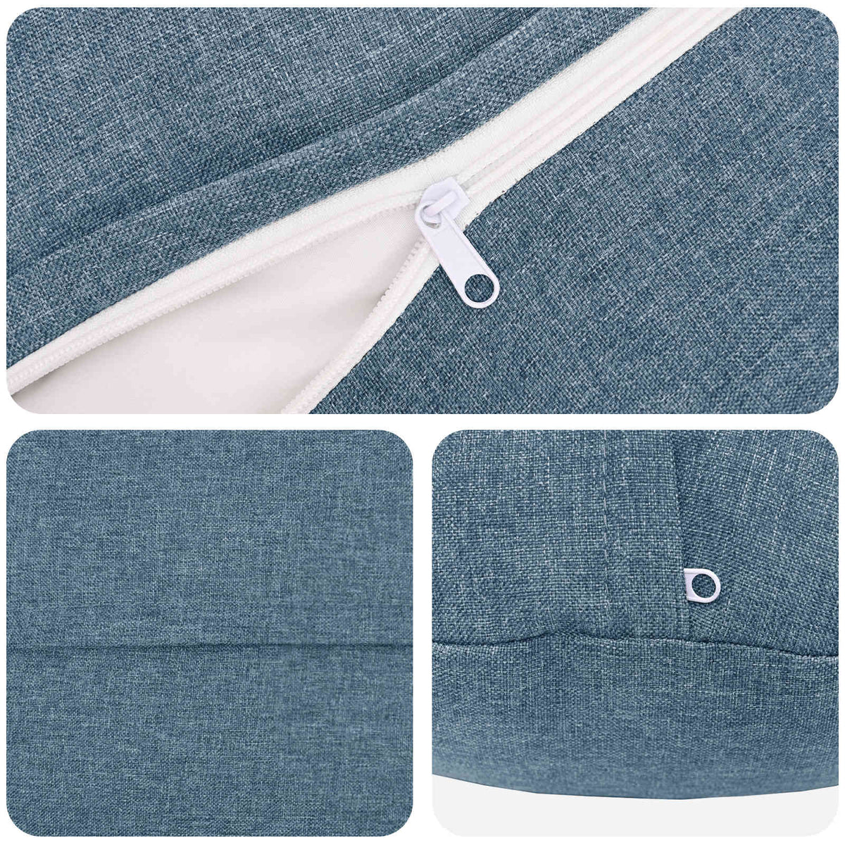 Federa 6 pz HEERLEN Blu jeans Ø 40 cm Tessuto