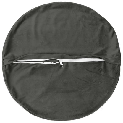Federa 2 pcs HEERLEN Grigio Scuro Ø 40 cm Velluto