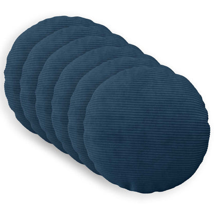 Federa 6 pcs HEERLEN Blu navy Ø 40 cm corduroy | homemem39