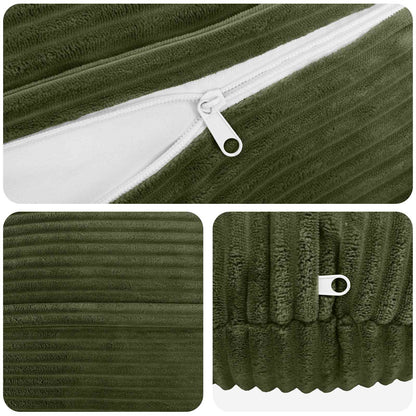 Federa 6 pcs HEERLEN Verde Ø 40 cm corduroy | homemem39