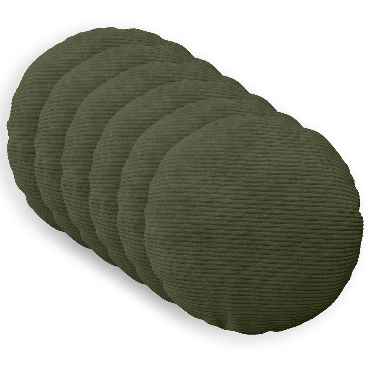 Federa 6 pcs HEERLEN Verde Ø 40 cm corduroy | homemem39