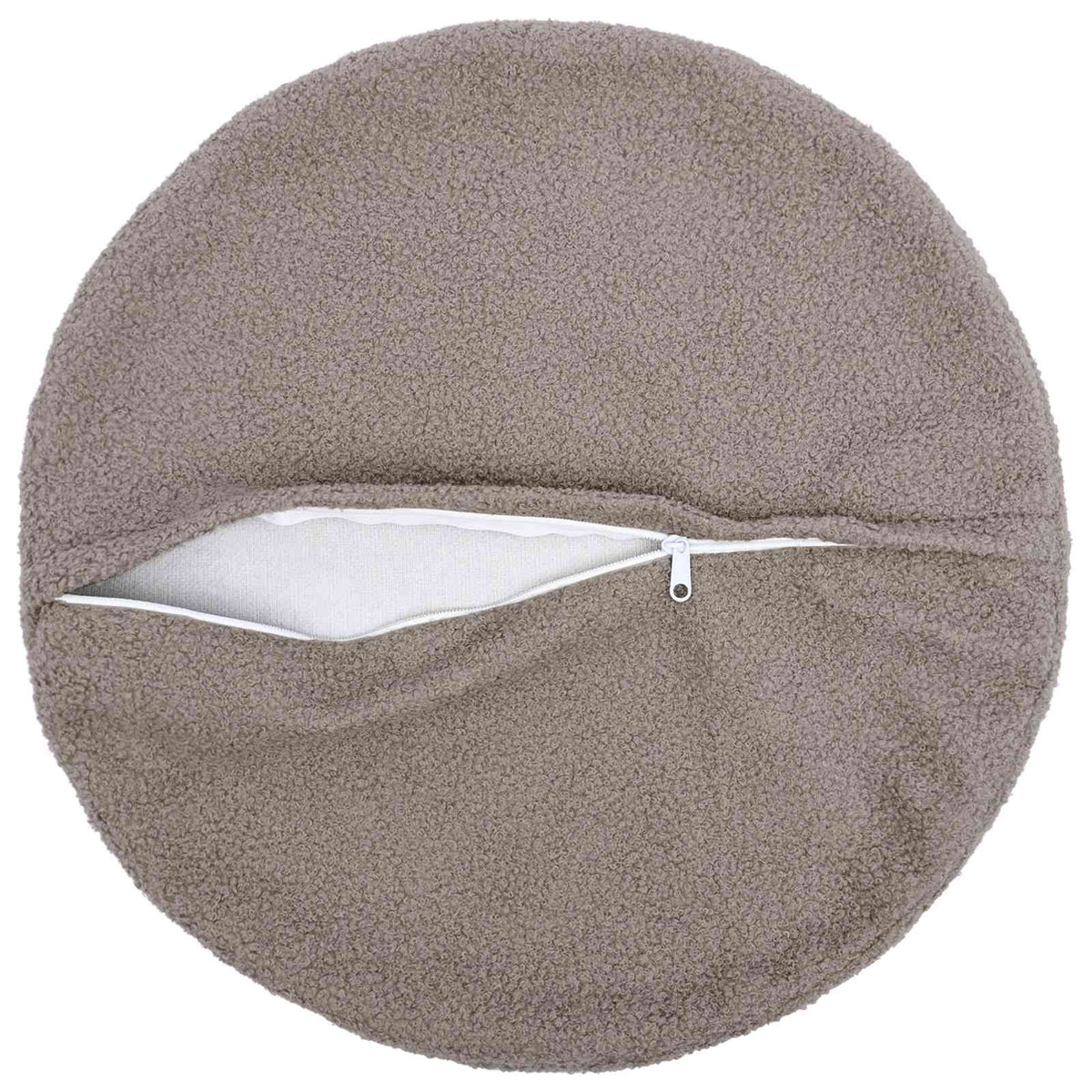 Federa 2 pcs HEERLEN Grigio Chiaro Ø 40 cm Bouclé | homemem39