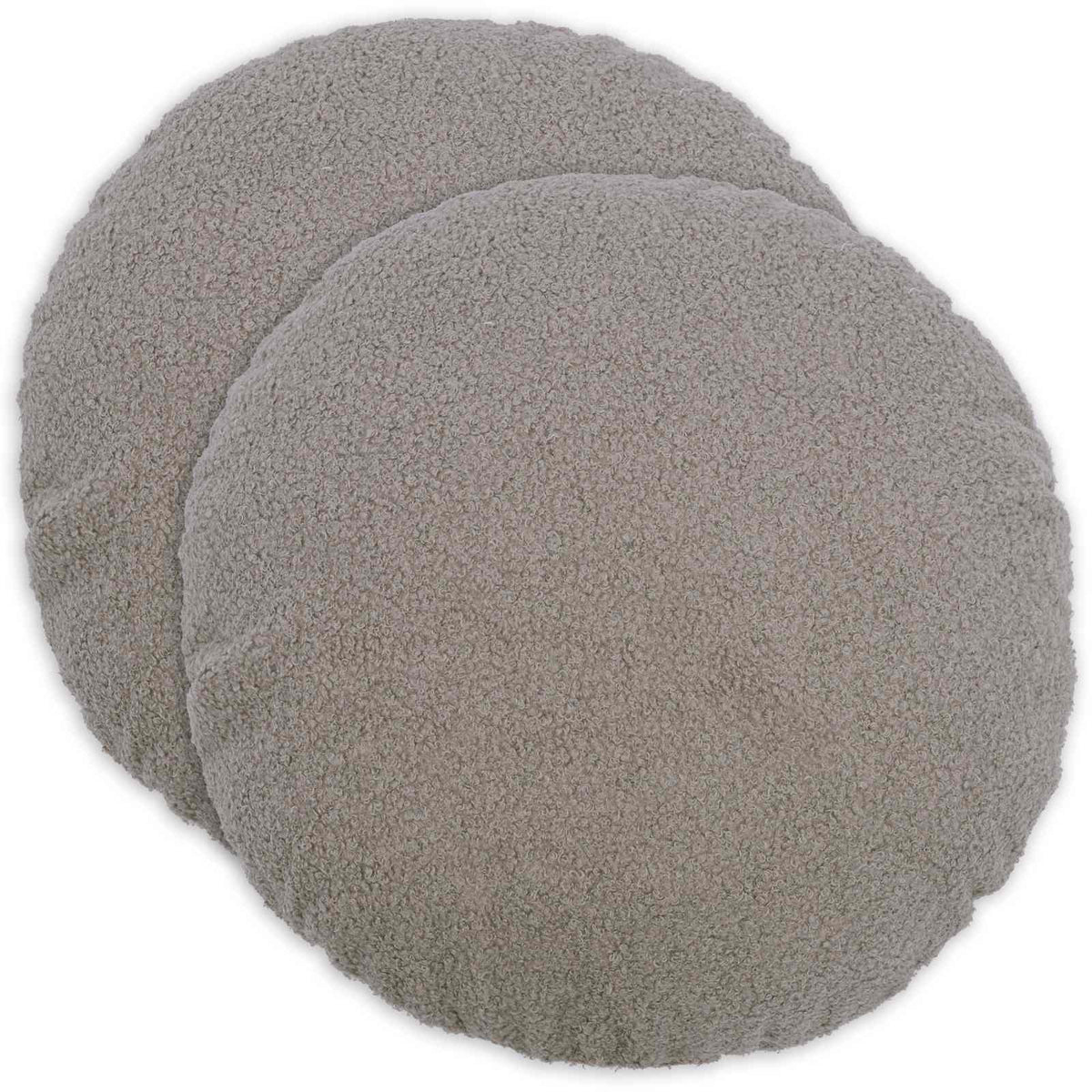 Federa 2 pcs HEERLEN Grigio Chiaro Ø 40 cm Bouclé | homemem39