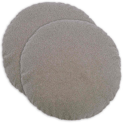 Federa 2 pcs HEERLEN Grigio Chiaro Ø 40 cm Bouclé | homemem39