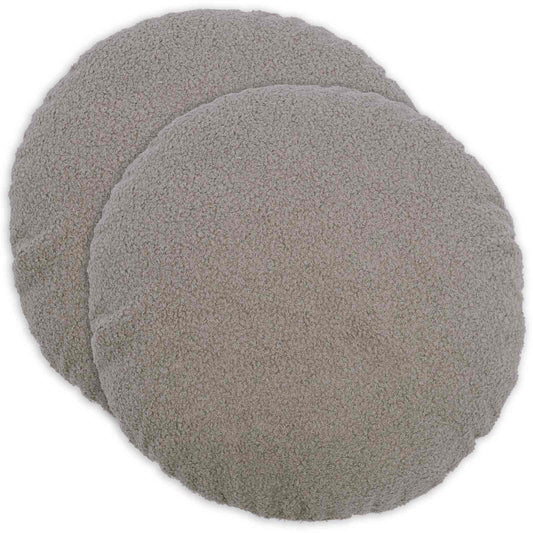 Federa 2 pcs HEERLEN Grigio Chiaro Ø 40 cm Bouclé | homemem39