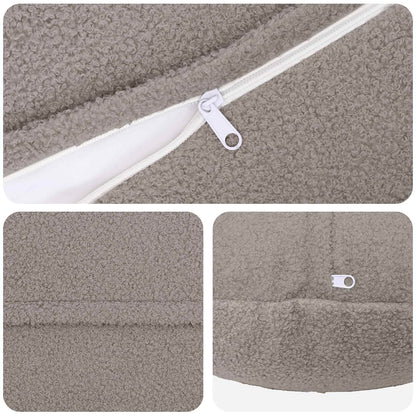 Federa 6 pcs HEERLEN Grigio Chiaro Ø 40 cm Bouclé | homemem39