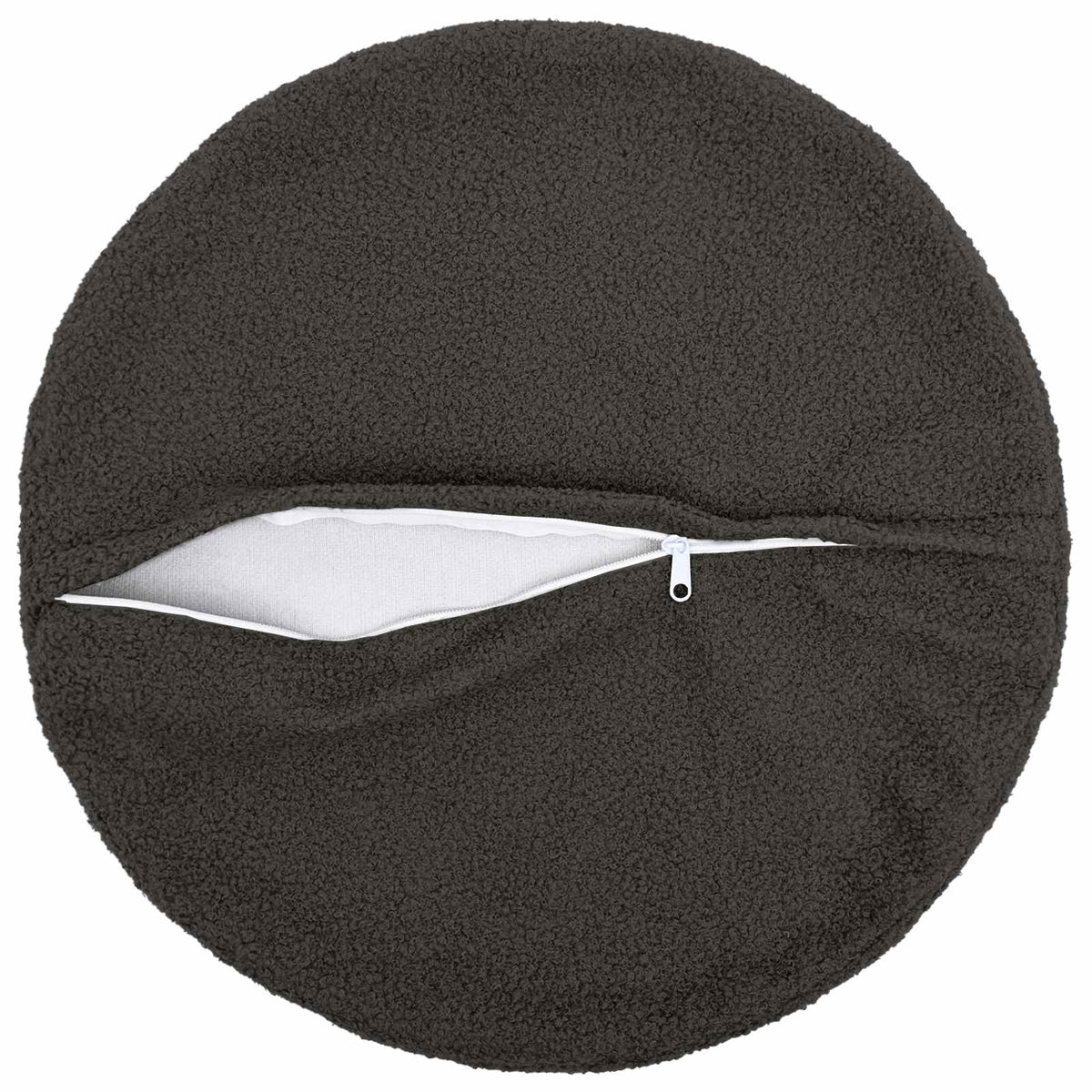 Federa 2 pcs HEERLEN Grigio Scuro Ø 40 cm Bouclé | homemem39