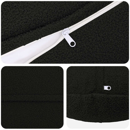 Federa 2 pcs HEERLEN Nero Ø 40 cm Bouclé | homemem39