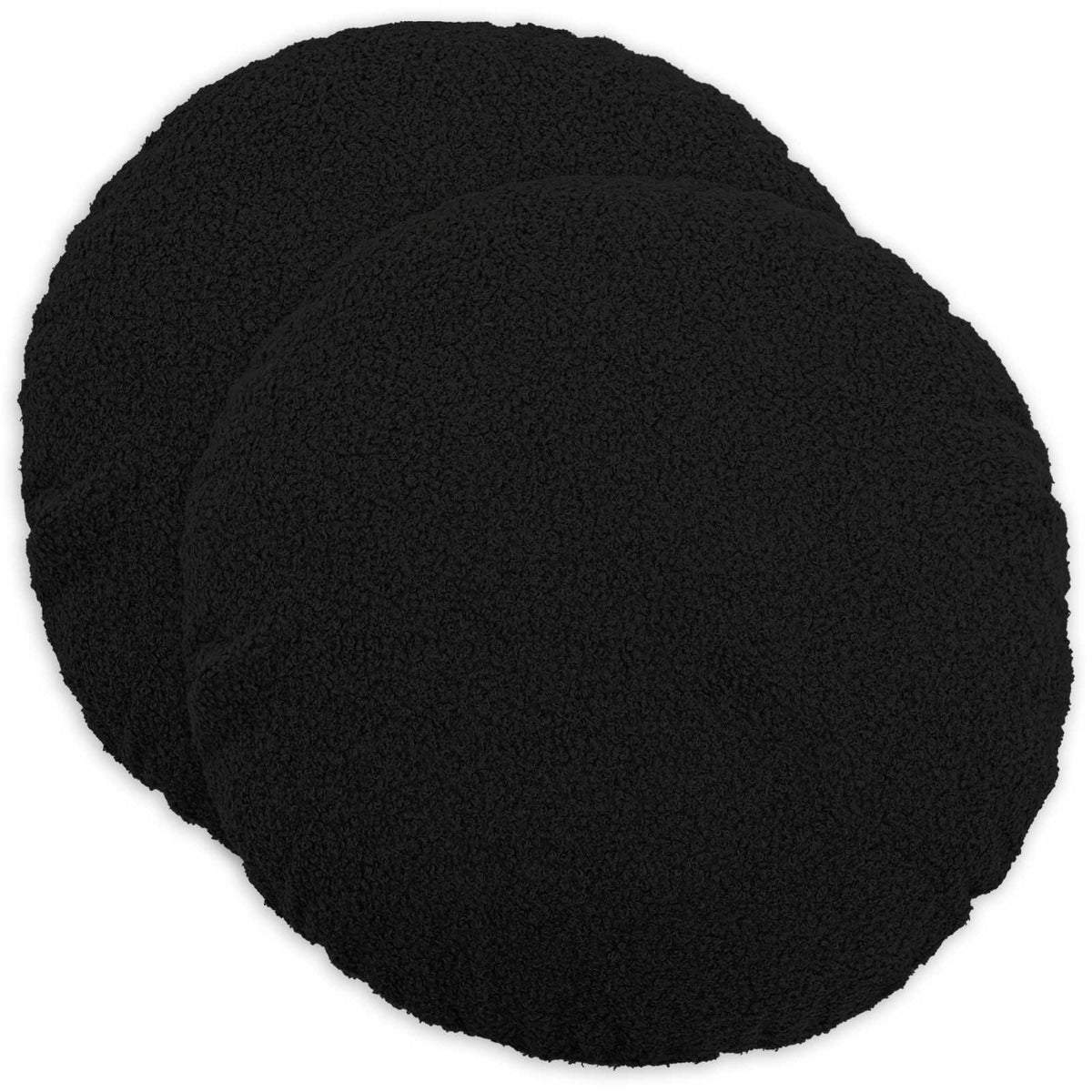 Federa 2 pcs HEERLEN Nero Ø 40 cm Bouclé | homemem39