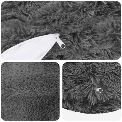 Federa 6 pcs HEERLEN Grigio Chiaro Ø 40 cm Fleece PV