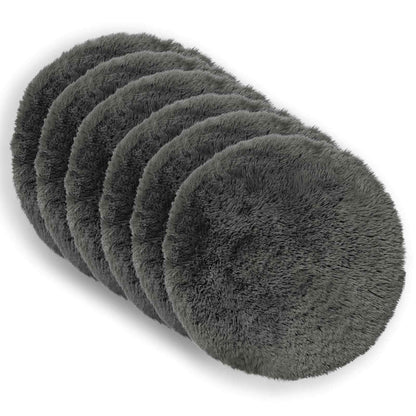 Federa 6 pcs HEERLEN Grigio Chiaro Ø 40 cm Fleece PV