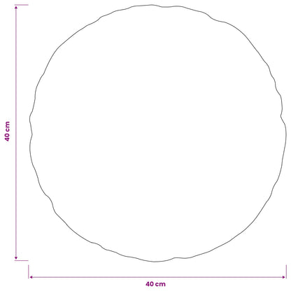 Federa 6 pcs HEERLEN Grigio Chiaro Ø 40 cm Fleece PV