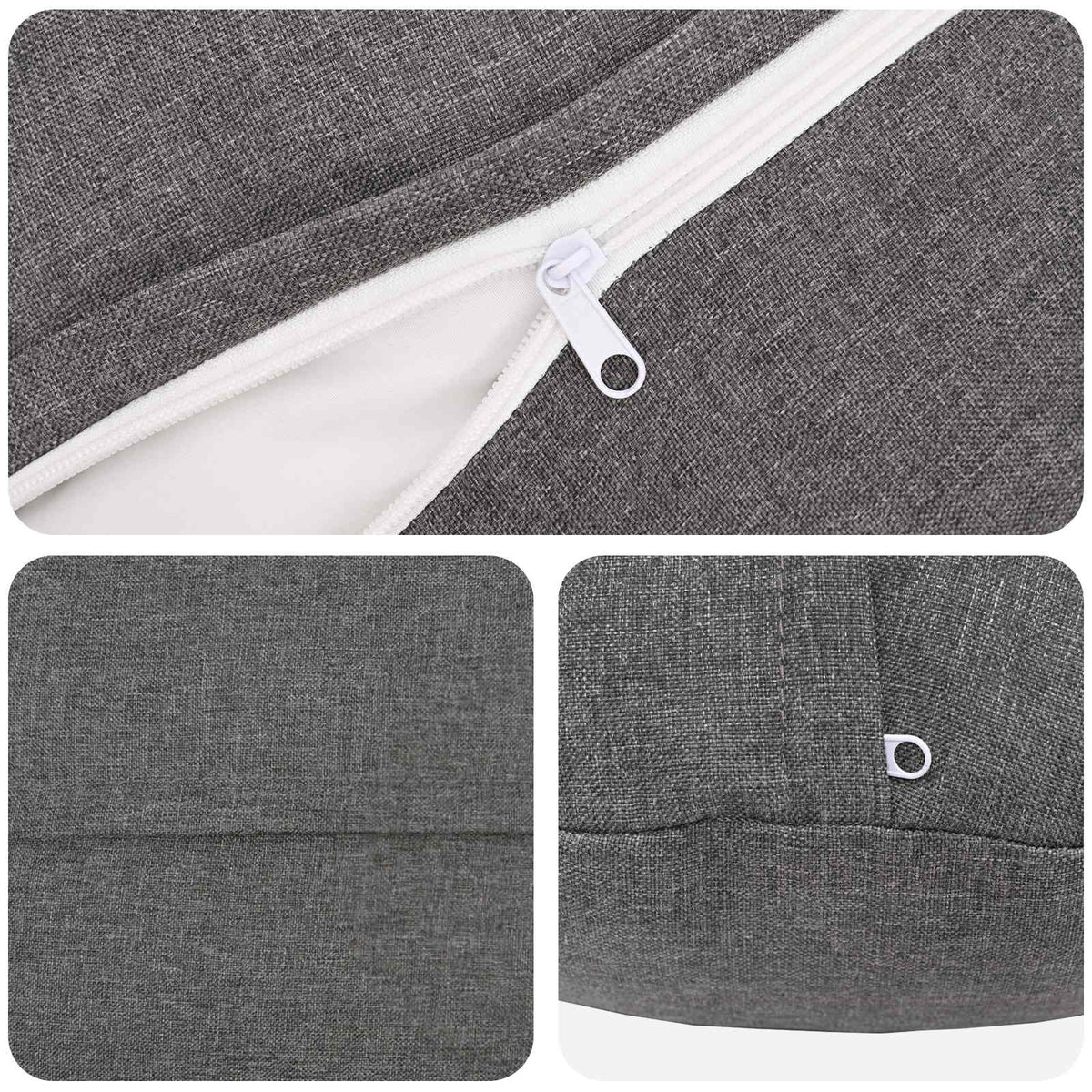 Federa 6 pz HEERLEN Grigio Chiaro Ø 50 cm Tessuto