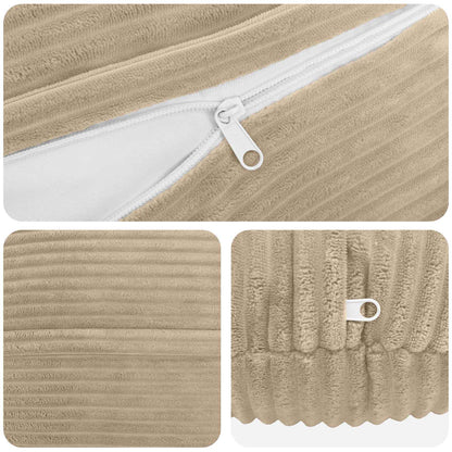 Federa 2 pcs HEERLEN Tortora Ø 50 cm corduroy | homemem39