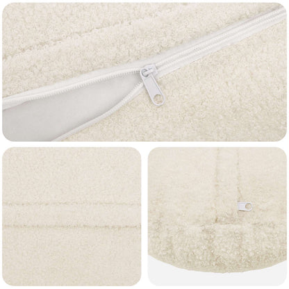 Federa 2 pcs HEERLEN Crema Ø 50 cm Bouclé | homemem39