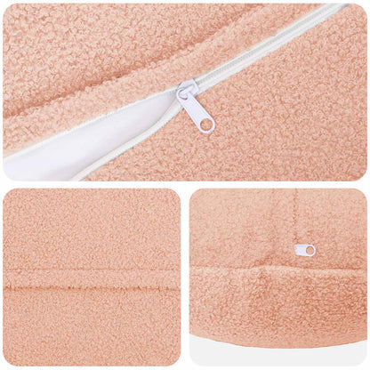 Federa 2 pcs HEERLEN Rosa Ø 50 cm Bouclé | homemem39